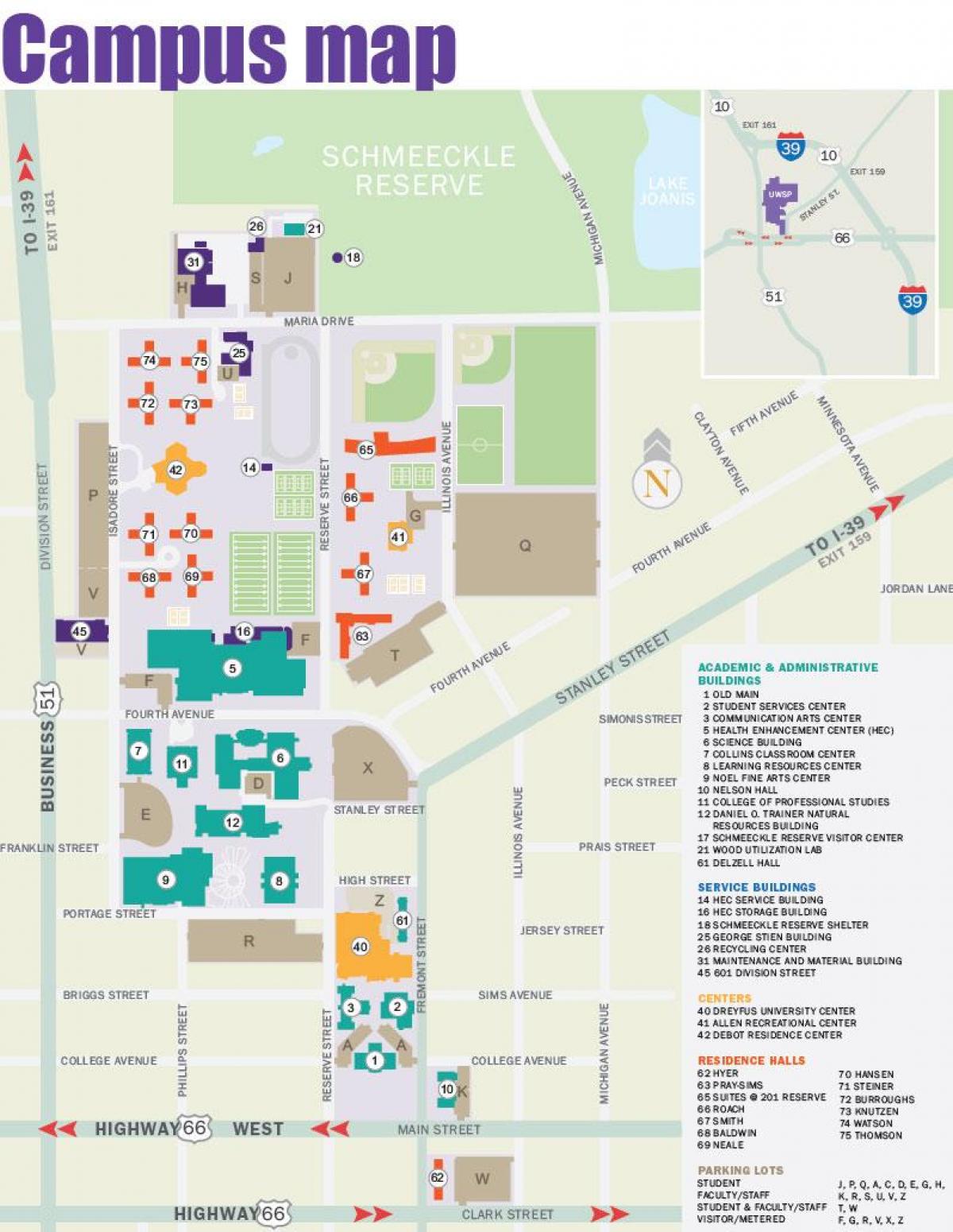 Portland Eyalet Üniversitesi Harita