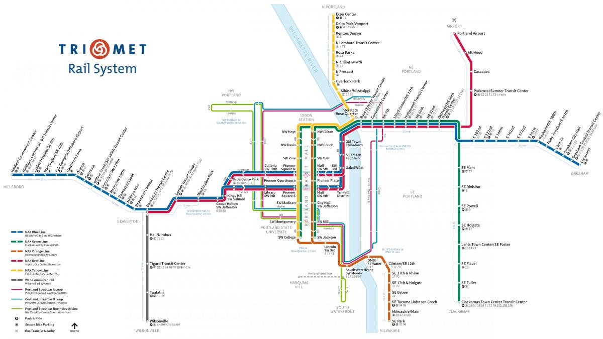 Portland metro haritası