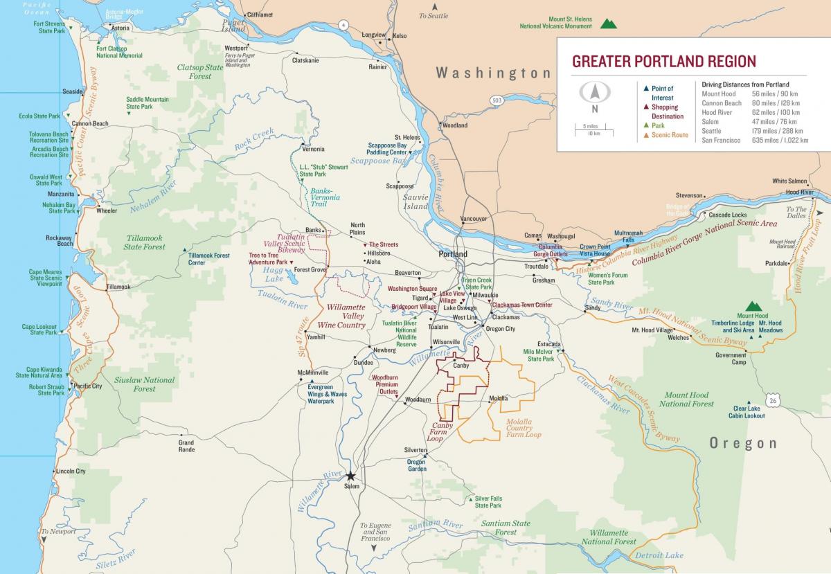 harita Portland Oregon