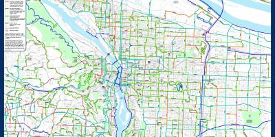 Portland bisiklet haritası