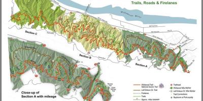 Forest Park Portland trail haritası