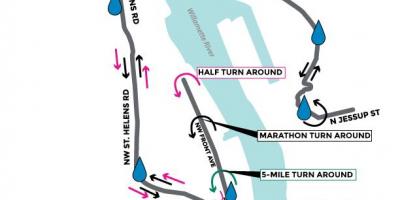 Portland marathon haritası